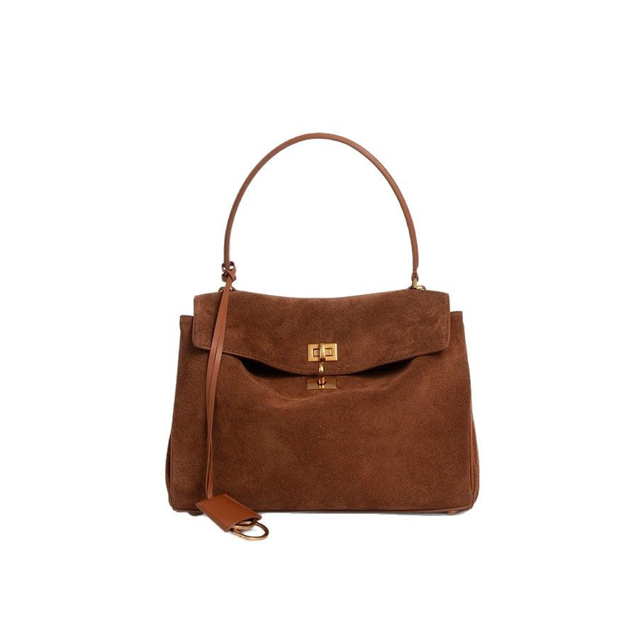 Women's Large Light Luxury High-grade Underarm Suede Shoulder Bags