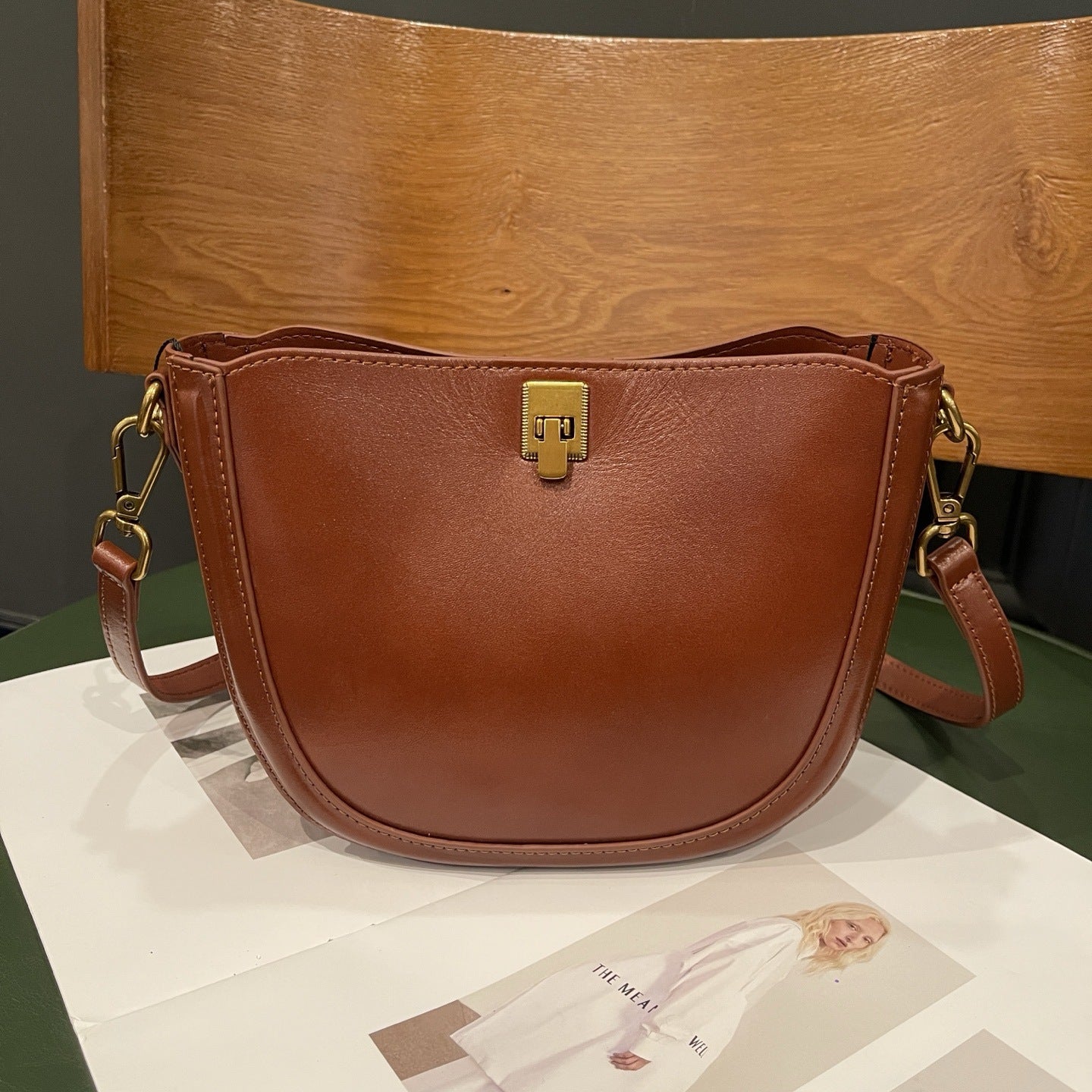 Women's Saddle High-grade Genuine Leather Light Crossbody Bags