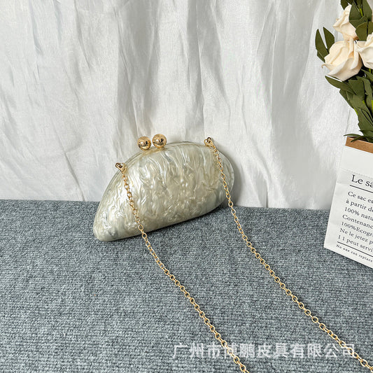 Women's Acrylic Wedding Banquet Clutch Chain Bags