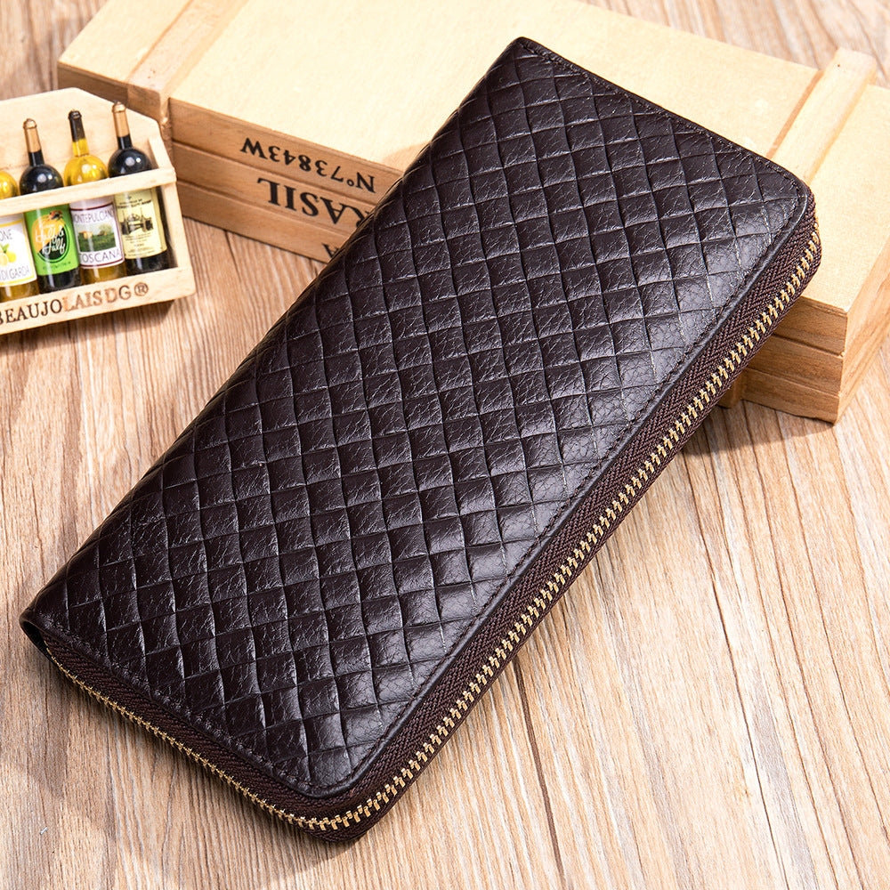 Women's & Men's & Leather Large Capacity Zipper Credit Men's Wallets