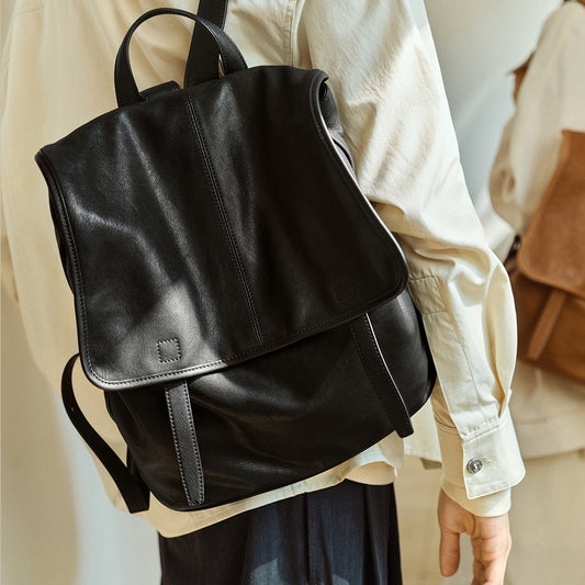 Women's & Men's & Vegetable Tanned Series Vertical Large Capacity Backpacks