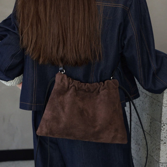 Matte Cowhide Vintage Crumpled Cloud Fashion Simple Bags