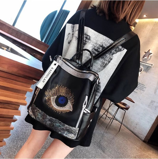 Women's Rhinestone Fashion Trendy High-grade Western Style Backpacks