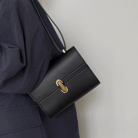 Niche Advanced French Simplicity Cowhide Leather Crossbody Bags