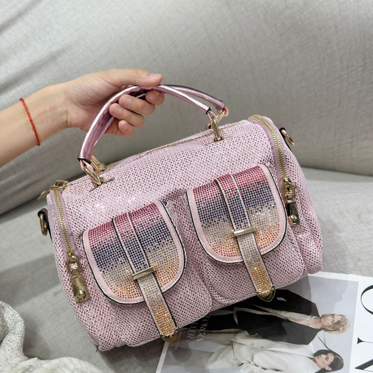 Creative Women's Rhinestone Sequins Large Capacity Bags