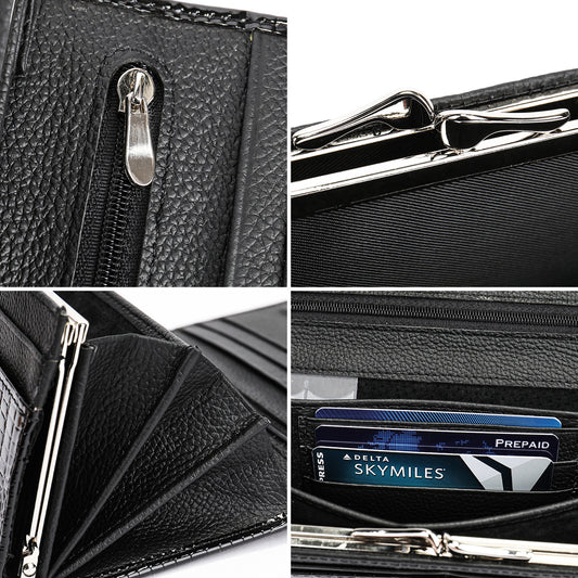 Women's Soft Leather Long For Large Capacity Ladies Wallets