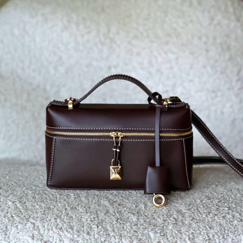 Women's Box High-grade Cowhide Genuine Leather Crossbody Bags