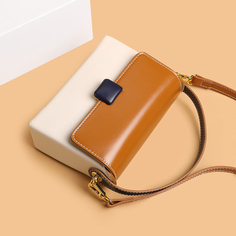Women's Genuine Leather Trendy Niche Affordable Luxury Crossbody Bags