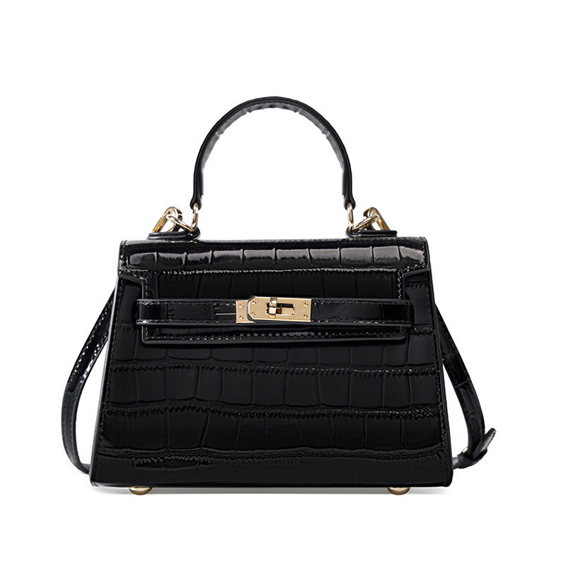 Women's Light Luxury Portable Kelly Cowhide High-grade Crossbody Bags