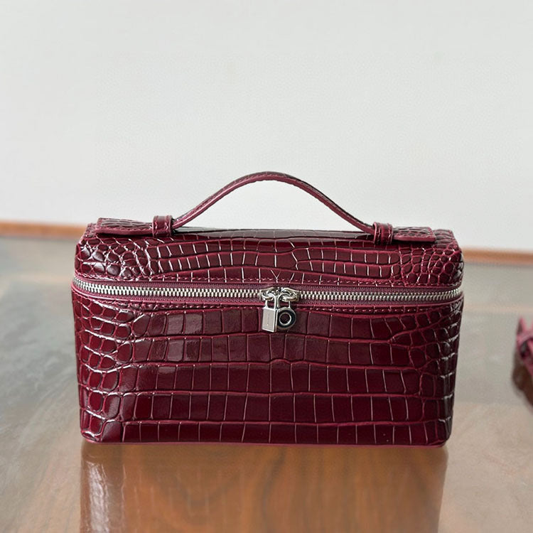 Women's Crocodile Pattern Second Generation Lunch Box Inside Outside Bags