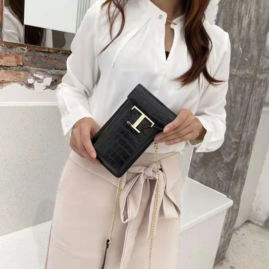 Women's Cowhide Trendy Niche Design Crocodile Pattern Shoulder Bags