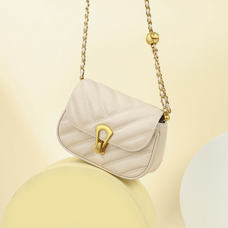 Women's Niche Chain Pouch Light Luxury Genuine Crossbody Bags