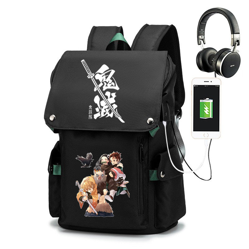 Cartoon Male Junior High Large Capacity Backpacks