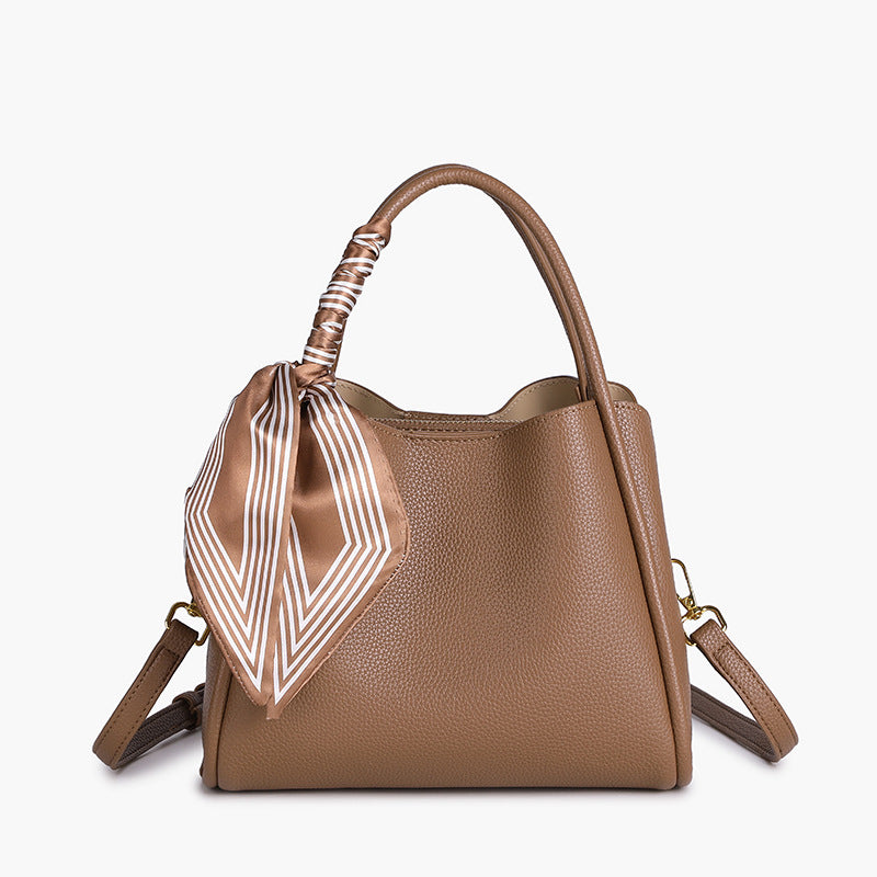 Women's Capacity Korean Style Pure Color Minimal Handbags
