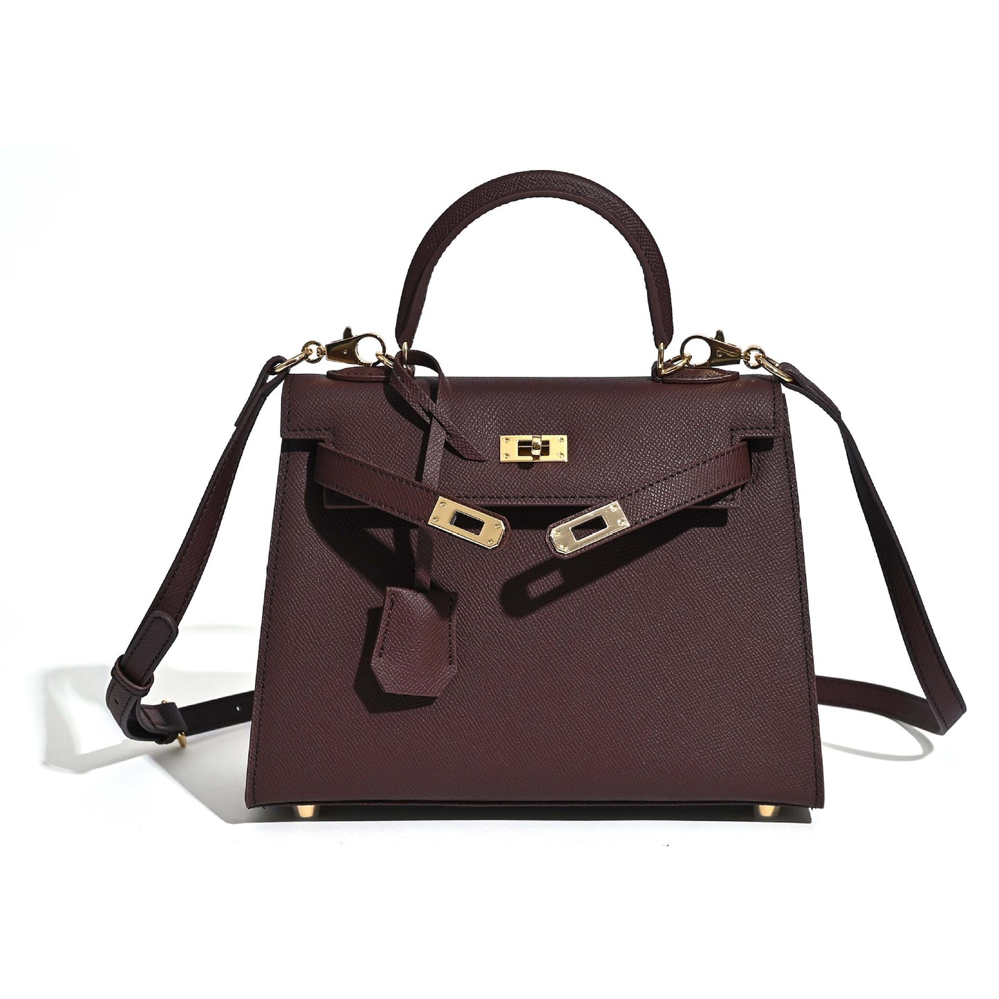 Women's Kelly Fashion Commuter Palm Print Cowhide Handbags