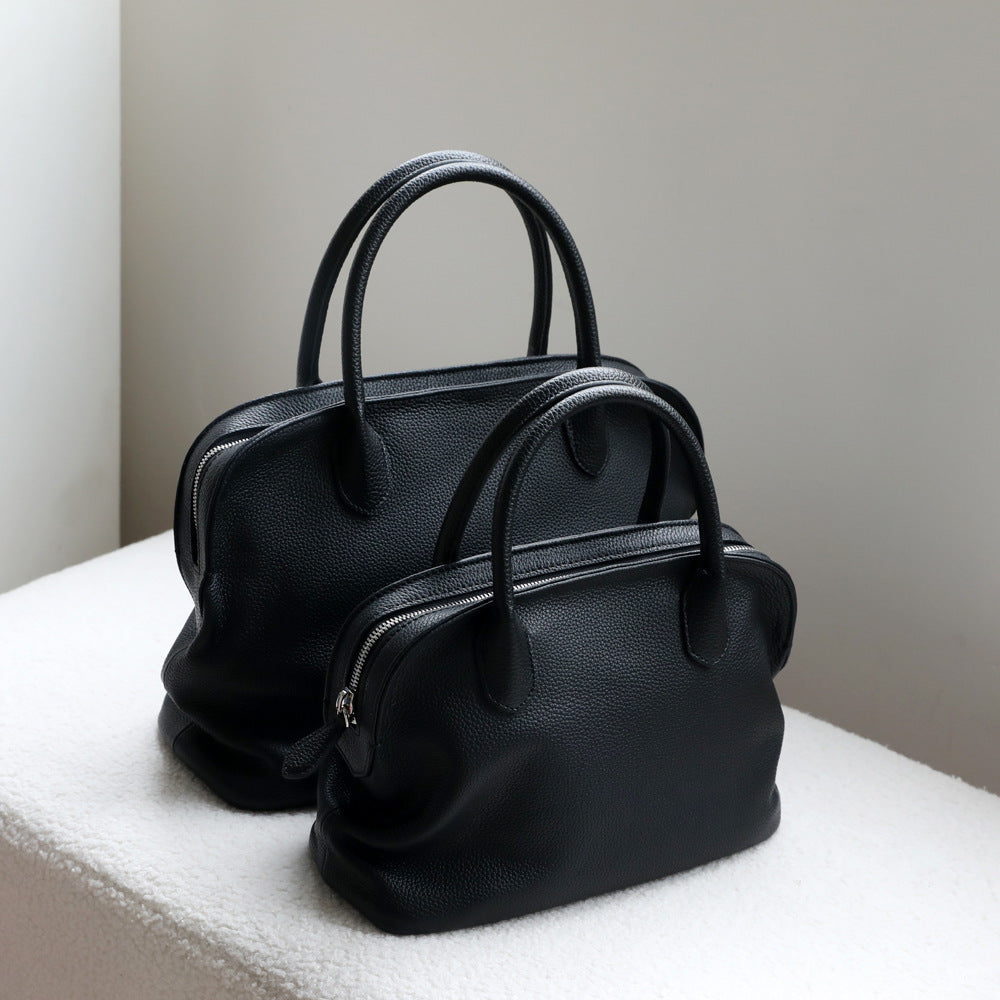 Women's Layer Cowhide Large Capacity Leather Commuter Handbags