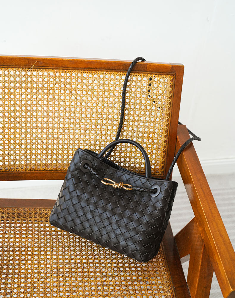 Handmade Metal Bends Hitches Authentic Leather Weave Large Bags