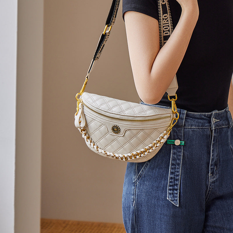 Women's Niche High Sense Saddle Genuine Leather Crossbody Bags