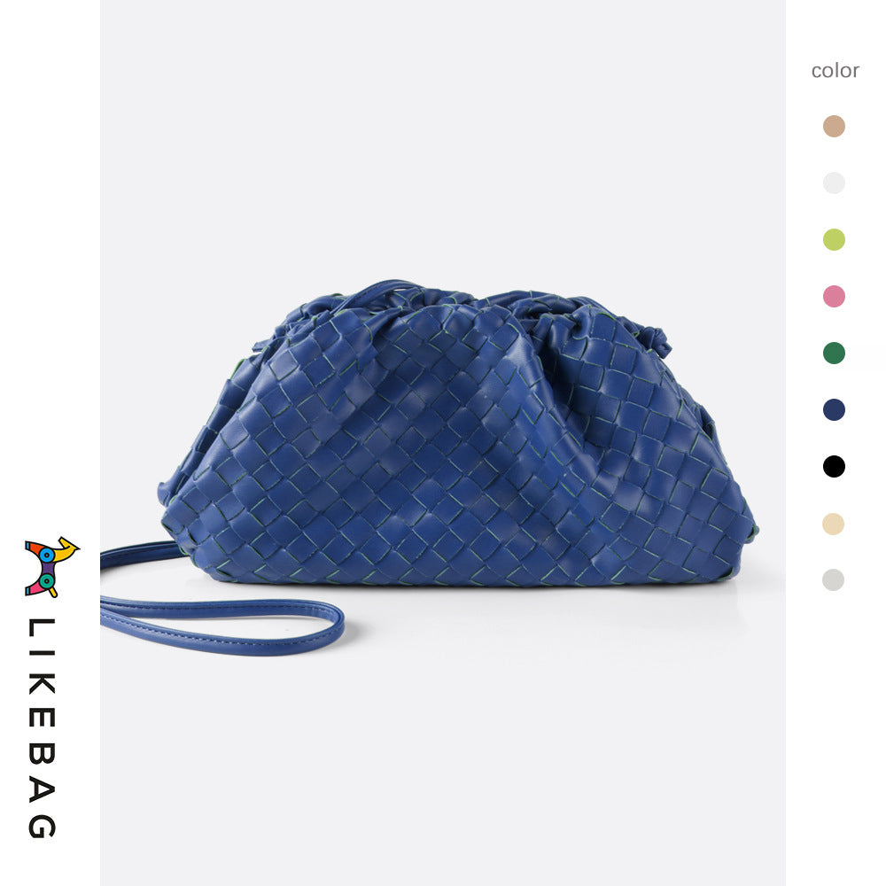 Large Dumpling Design Woven Cloud Female Crossbody Bags