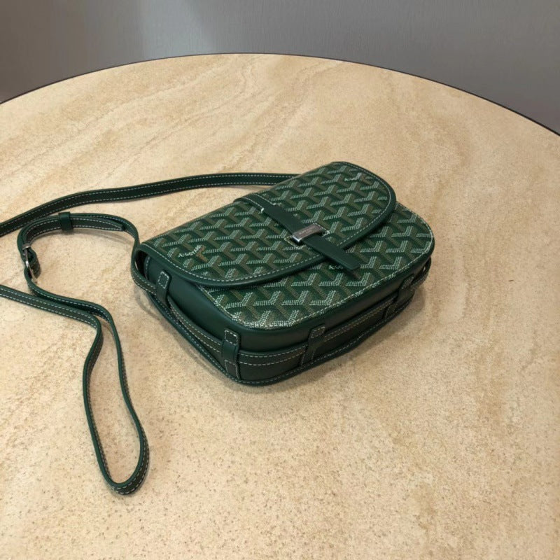 Slouchy Single Saddle Dog Teeth Monogram Shoulder Bags