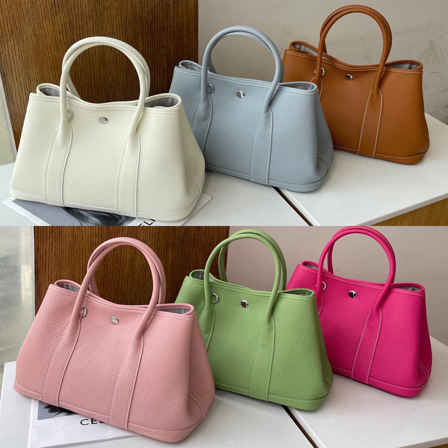 Women's First Layer Cowhide Source Large Capacity Handbags