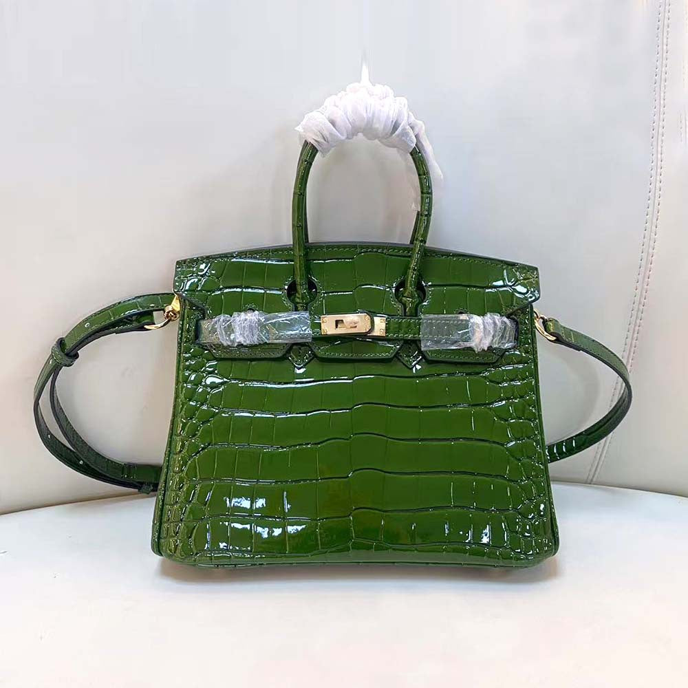 Women's High-grade Crocodile Pattern Cowhide Large Handbags