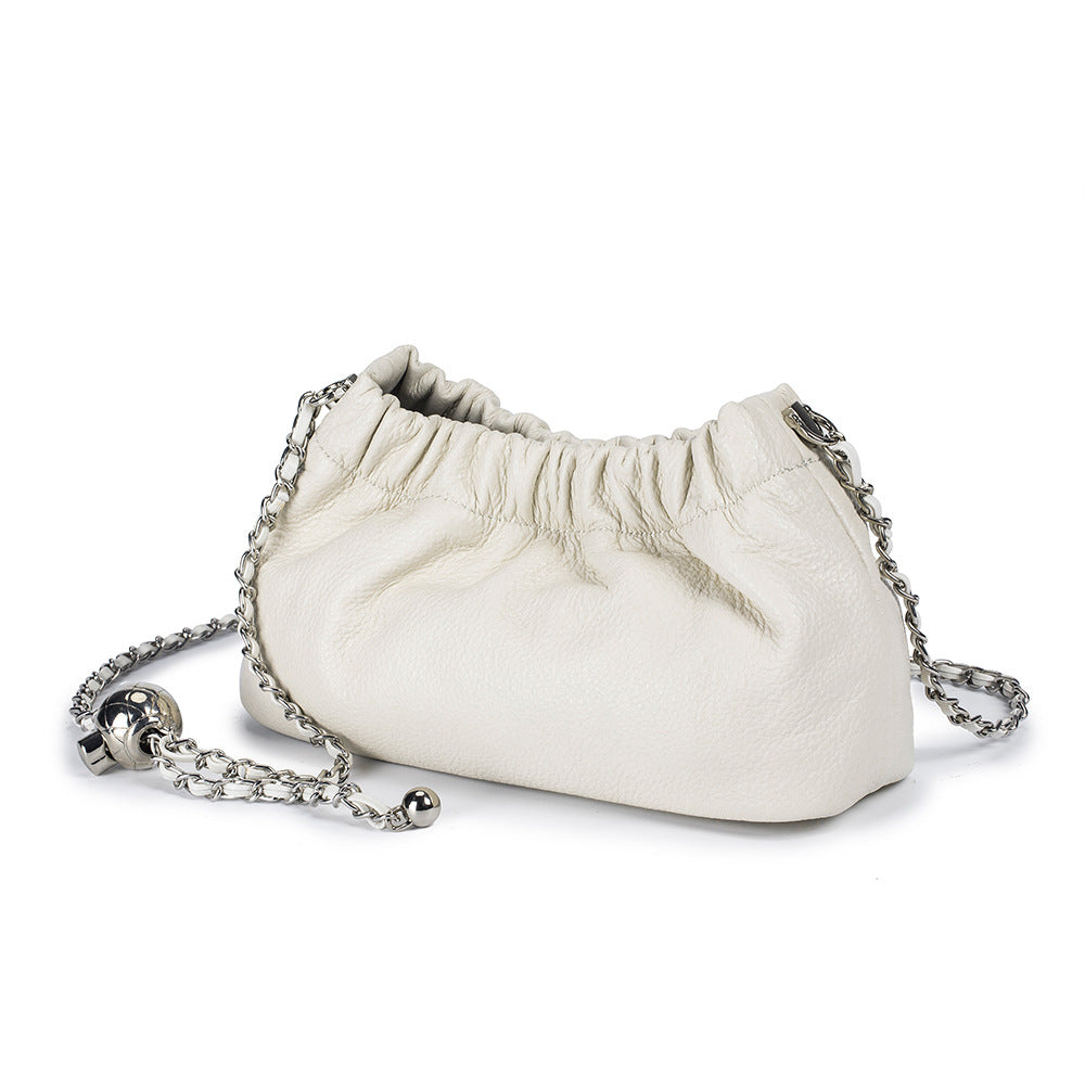 Women's Genuine Leather Chain Underarm High-grade Cloud Bags