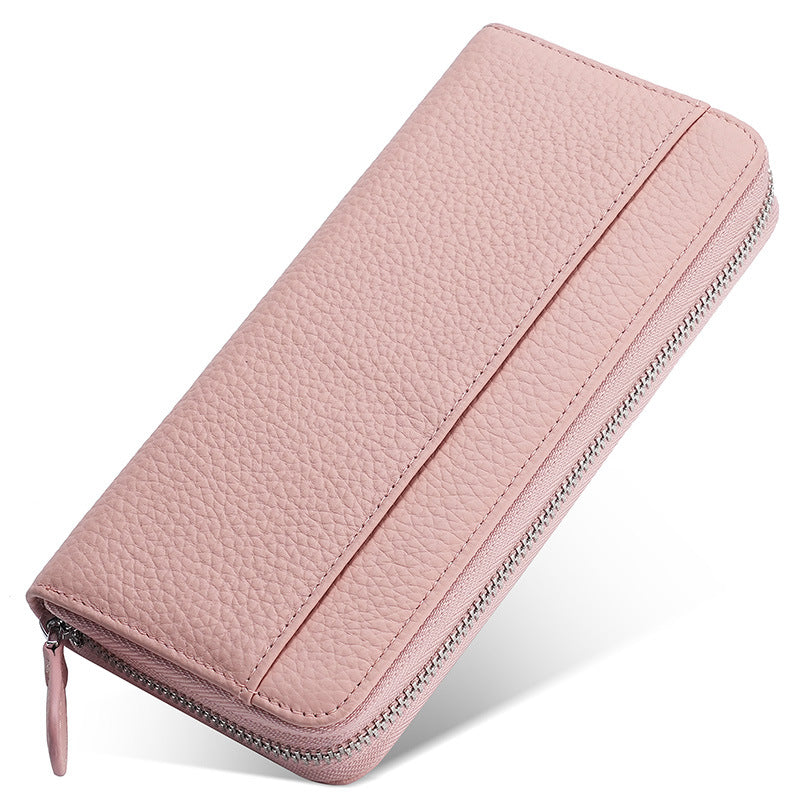 Leather Long Swiping Top Layer Fashion Men's Wallets