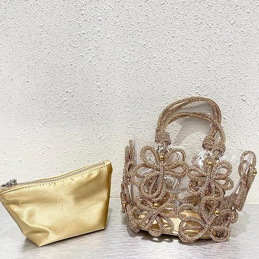 Women's Diamond French Style Fairy Super Flash Rhinestone Handmade Handbags
