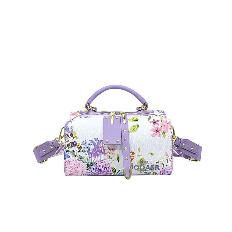 Women's Style Printed Boston Pillow Fashion Handbags