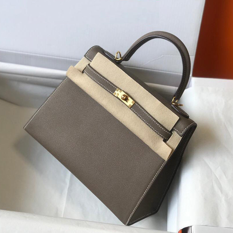 Women's Kelly Hand Palm Pattern Leather Portable Lock