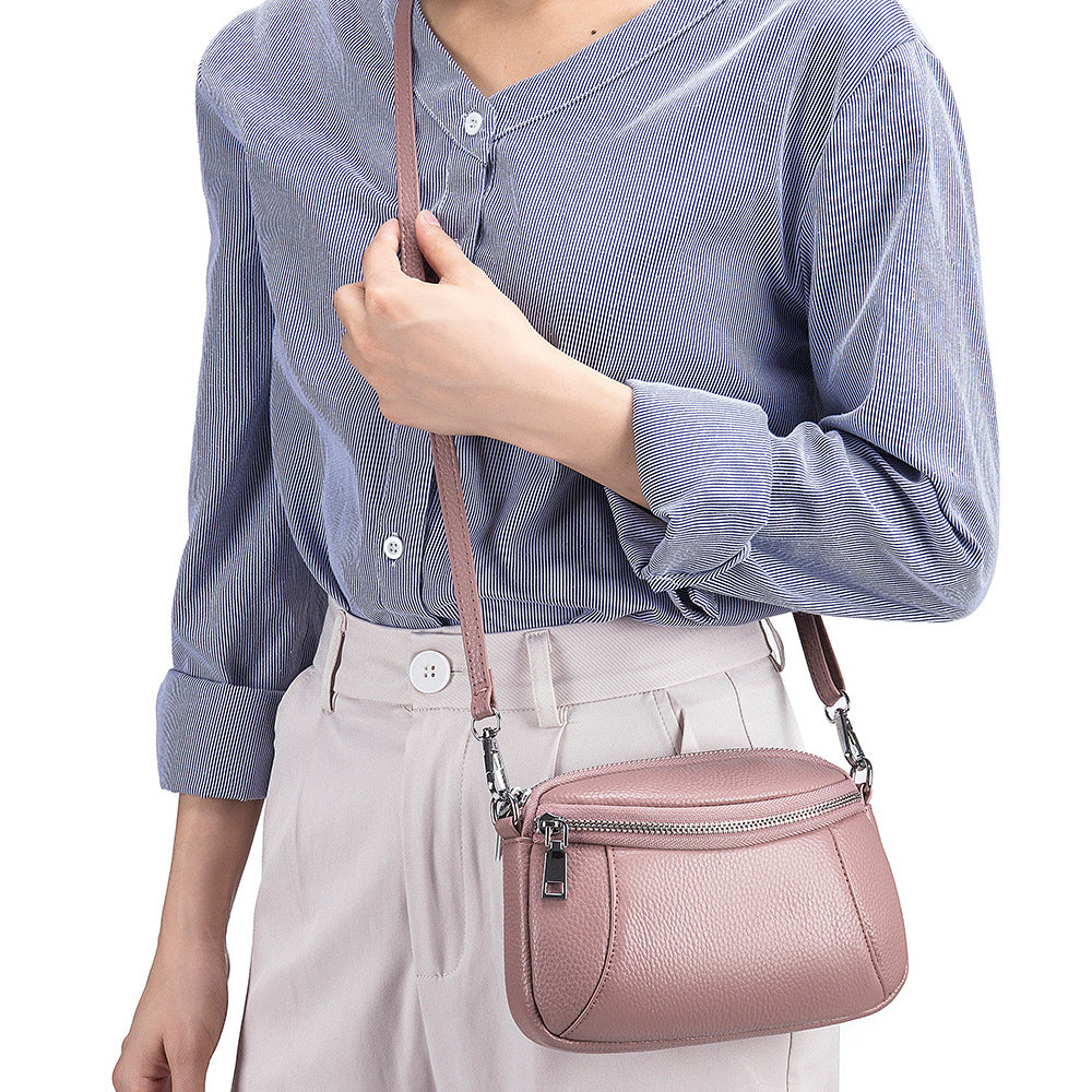 Women's Mini Genuine Leather Mobile Niche Fashion Crossbody Bags