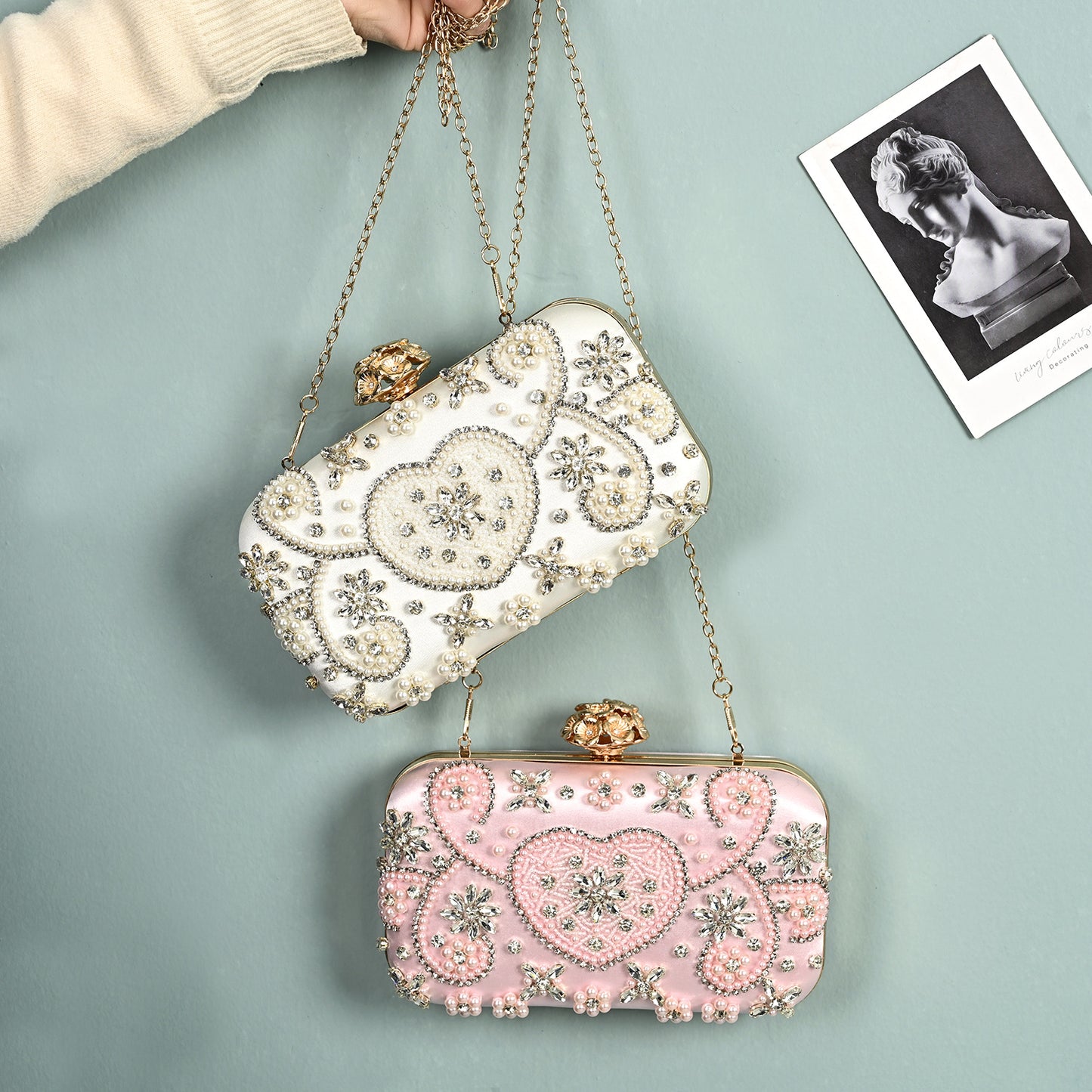 Studded Hand Retro Clutch Fashion Trend Evening Bags