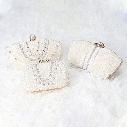 Women's Elegant Pearl Banquet Clutch More Than Styles Evening Bags