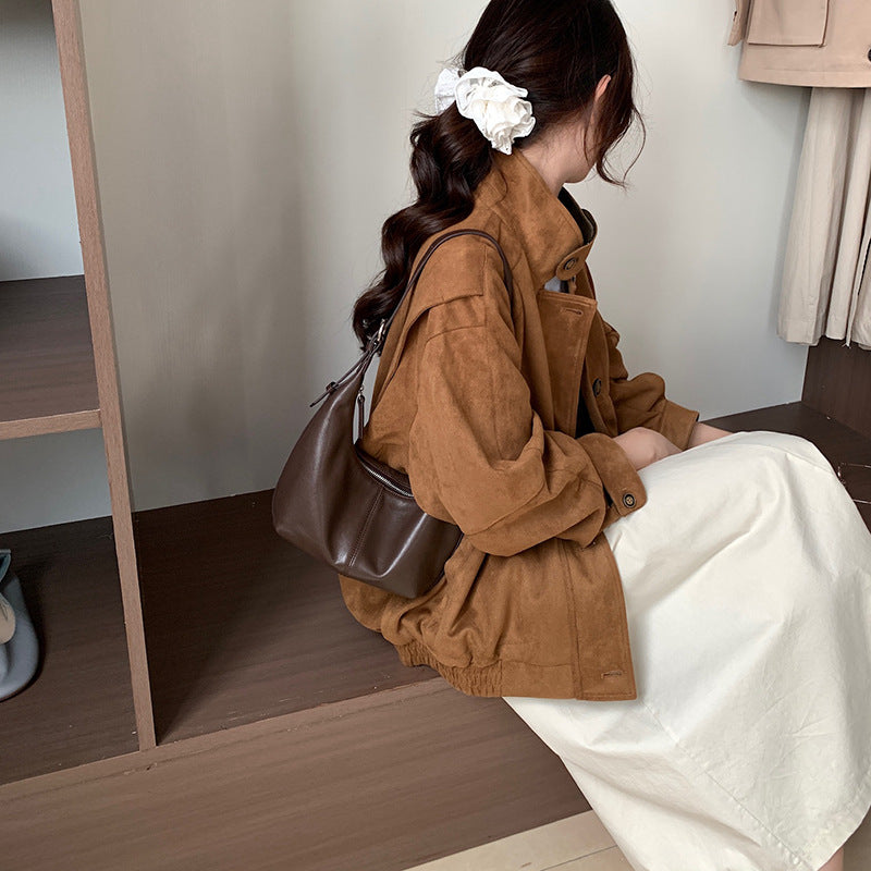 Fashion First Layer Vegetable Tanning Underarm Shoulder Bags