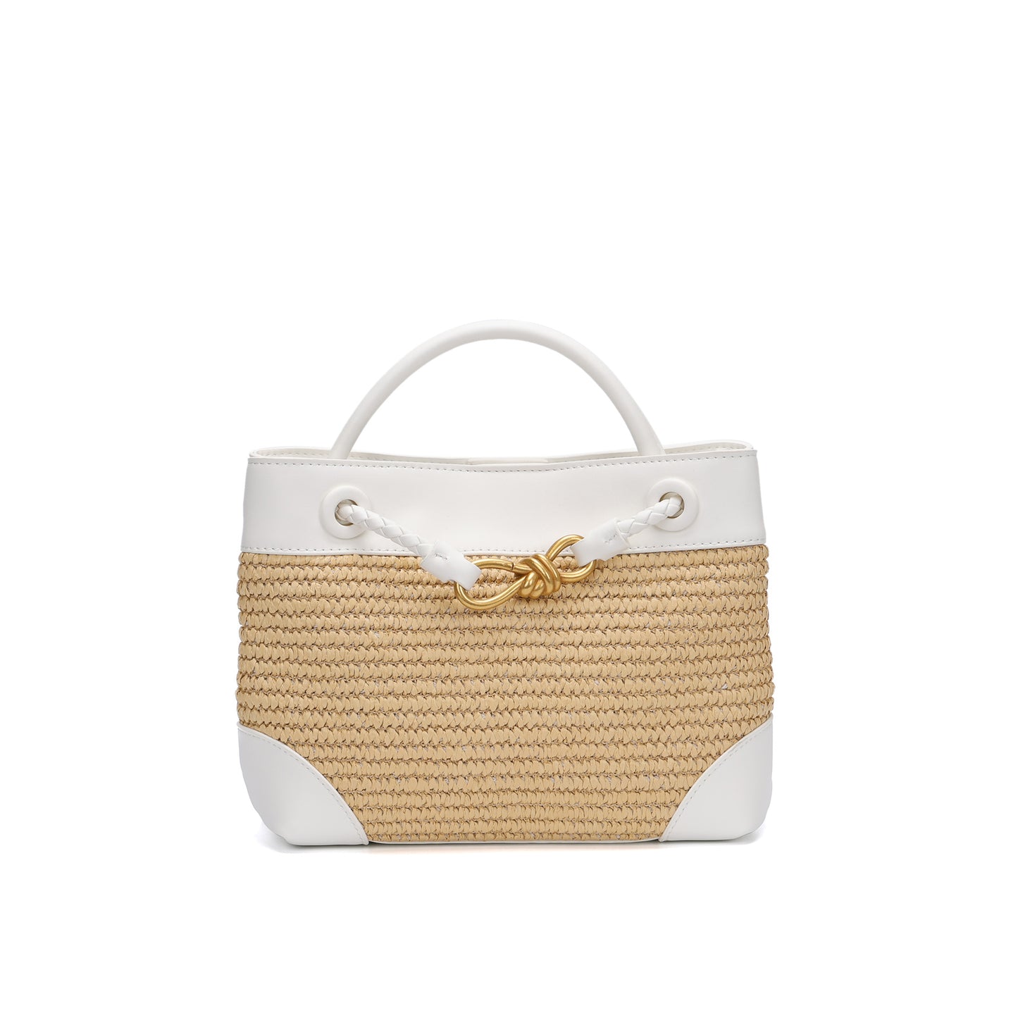 Trendy Golden Bow Woven Summer Versatile Handbags