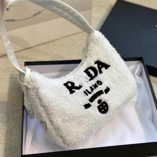 Women's Plush Underarm P Home Ya Retro Trendy Fur Handbags
