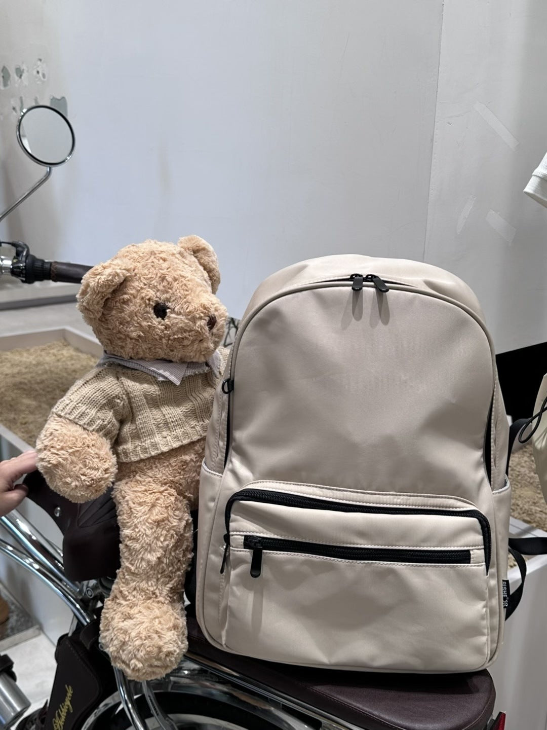 Elegant Female Solid Color Lightweight Junior Backpacks