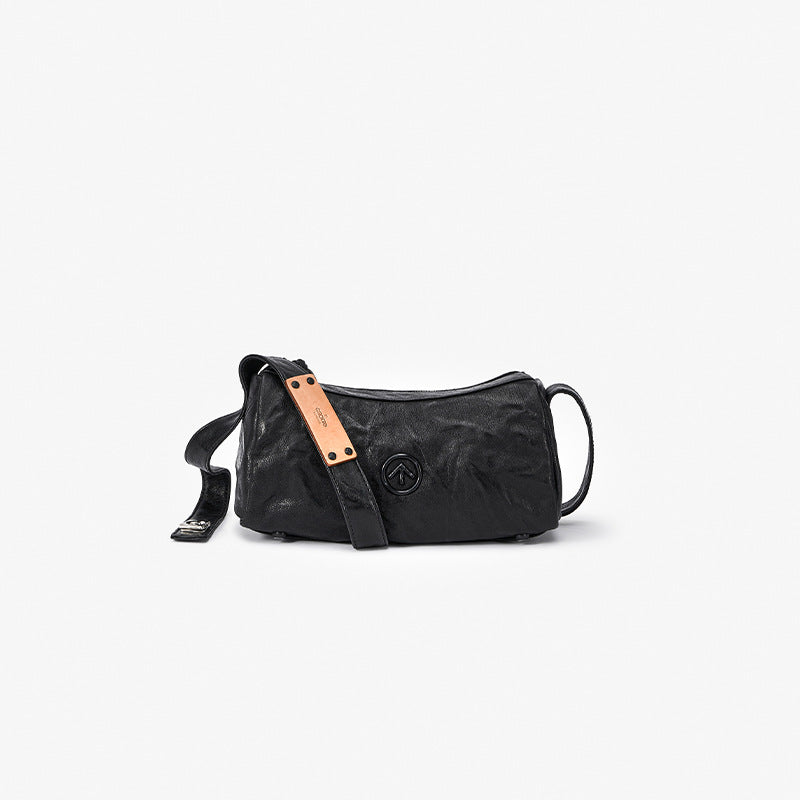 Stone Size Genuine Leather Soft Simple Shoulder Bags