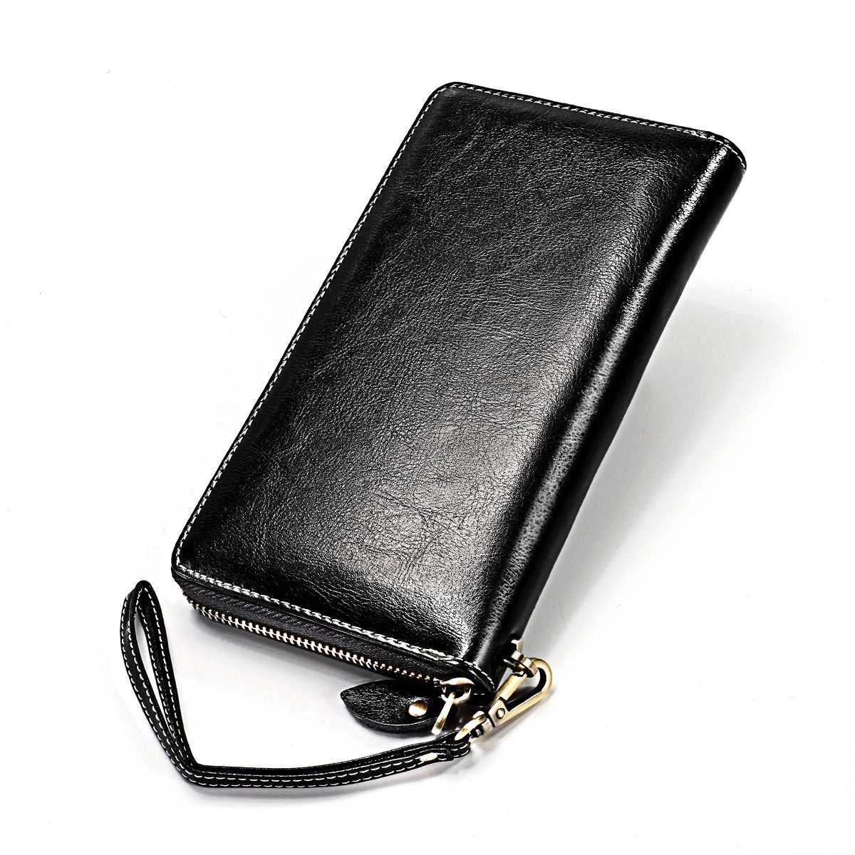 Women's Leather Long Large Capacity Cowhide Mobile Ladies Wallets