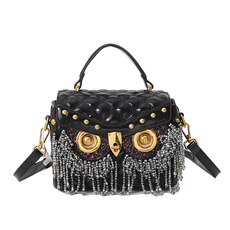 Women's Personality Owl Fashion Rhinestone Style Diamond Shoulder Bags