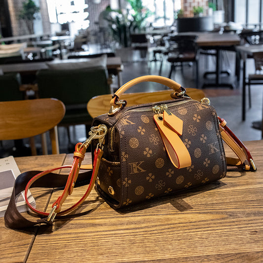 Women's Donkey's Genuine Leather Portable Fashionable Boston Shoulder Bags