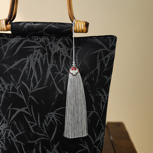 Leaf Printed Wooden Ancient Style Cheongsam Bags