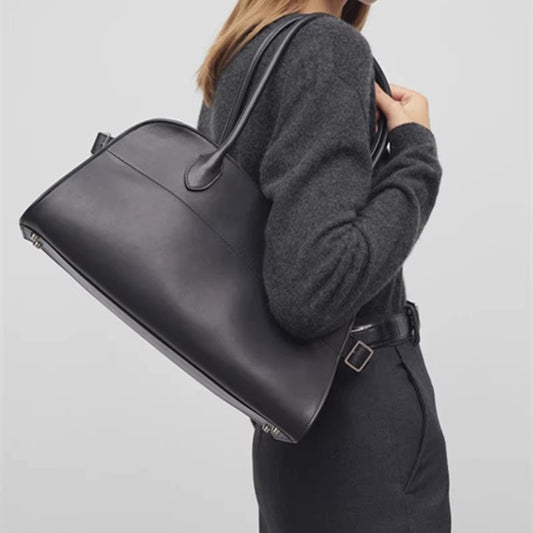 Horizontal Layer Cowhide Portable Large Capacity Shoulder Bags