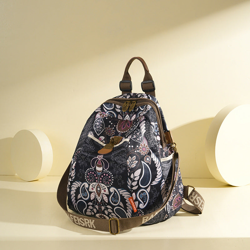 Women's Large Capacity Ethnic Style Fashionable Printed Backpacks