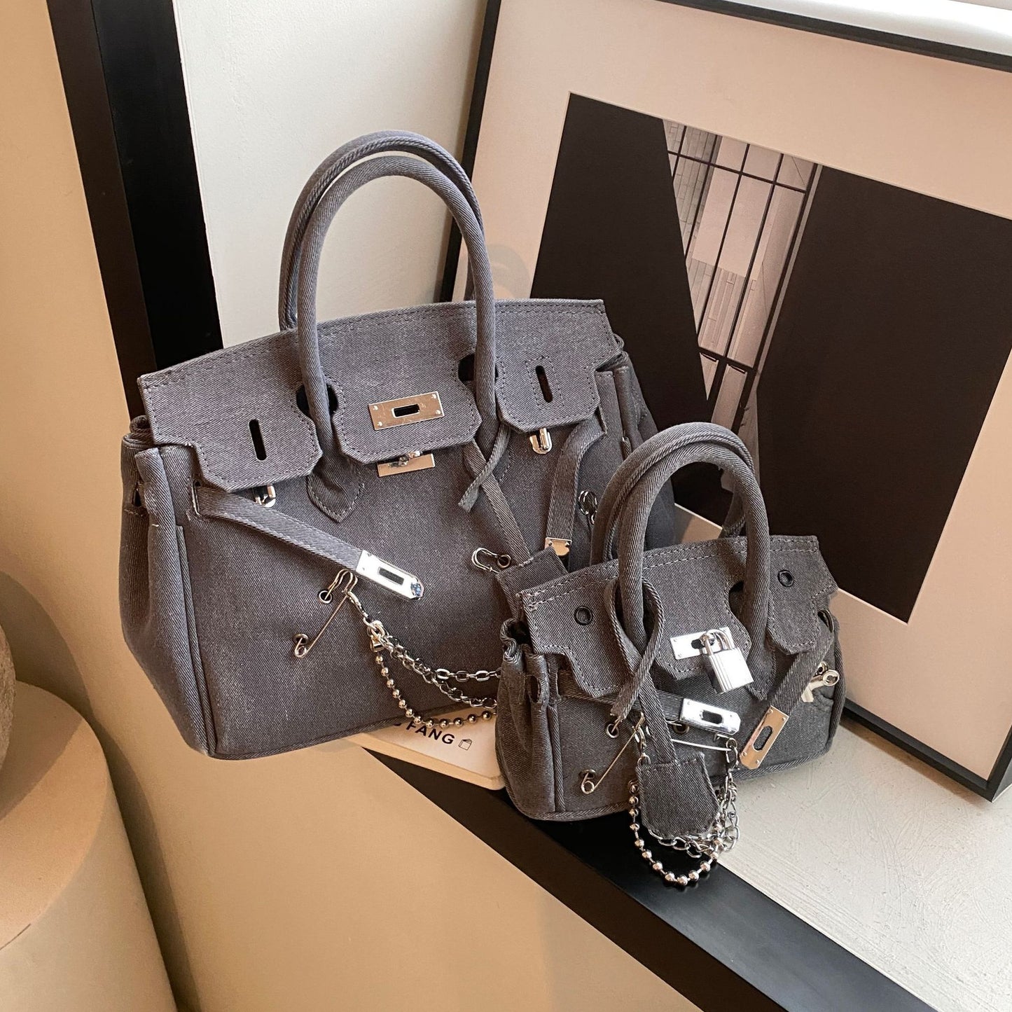 Women's Denim Classic Kelly Street Shot Handbags