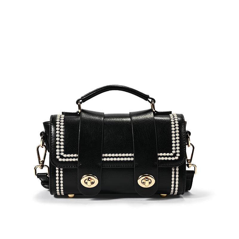 Women's Leather Cambridge Niche Retro Boston High-grade Shoulder Bags