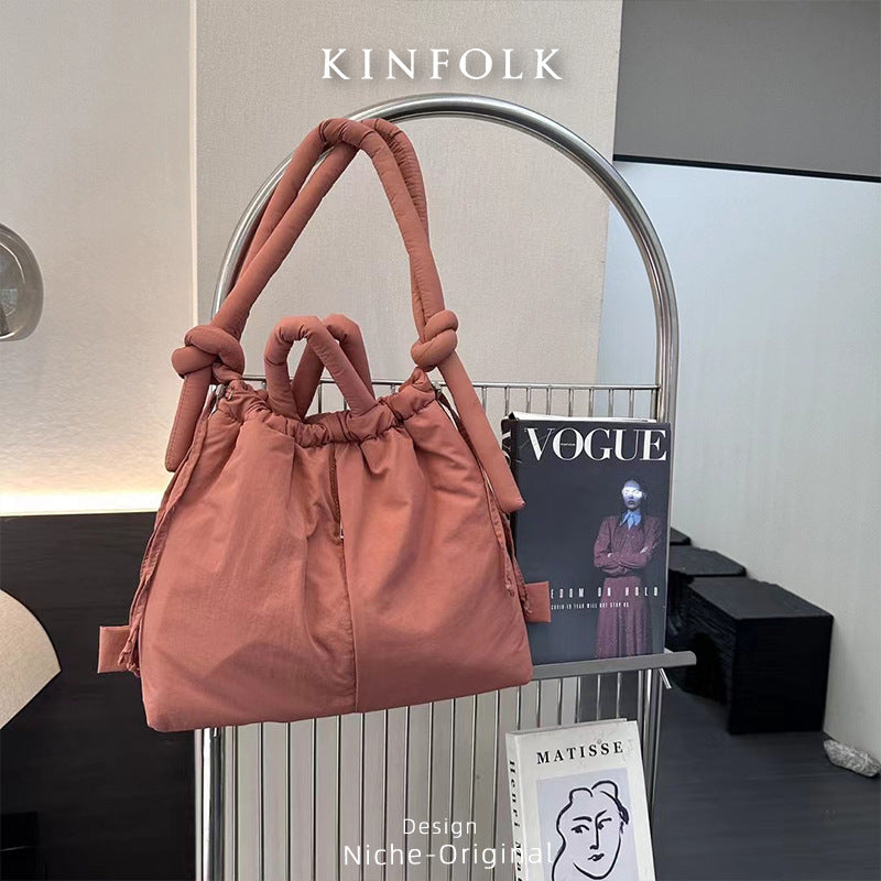 Down Cotton Padded Jacket Lightweight Large Shoulder Bags