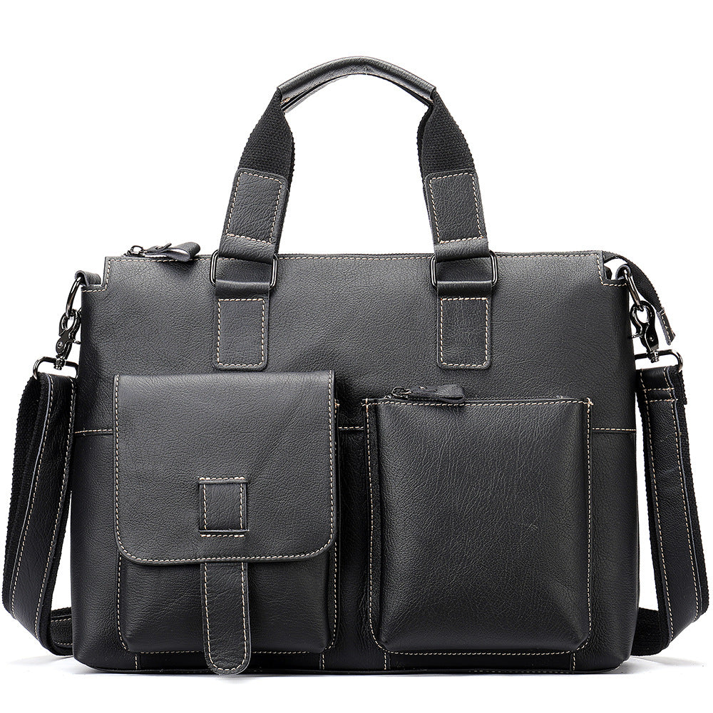 Men's Comfortable Retro First Layer Cowhide Men's Handbags