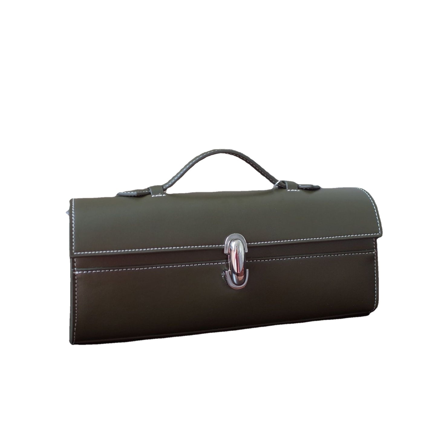 Women's Orange Design French Simplicity Calf Leather Bags